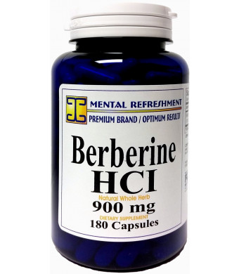 Mental Refreshment: Berberine 900mg, 180 Capsules #1 Best Value