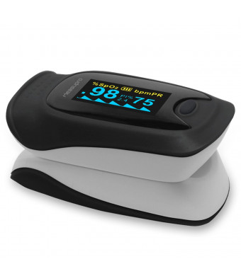 MeasuPro Instant Read Digital Pulse Oximeter, Oxygen Sensor and Pulse Rate Monitor with Carry Case and Lanyard CE, FDA Approved
