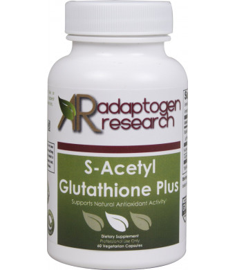 S-Acetyl Glutathione Plus 60 Vcaps, Acetylated form of Glutathione • by Adaptogen Research, Professional Grade  Supplements