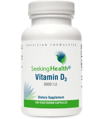 Vitamin D3 5000 IU | Seeking Health | High-Potency Vitamin D3 Supplement | 100 Vegetarian Capsules