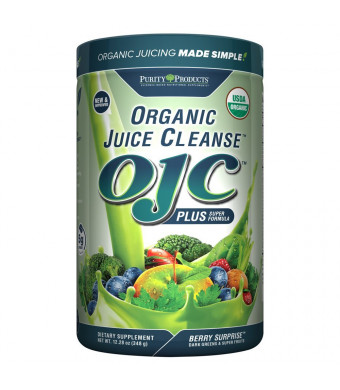 Purity Products - Certified Organic Juice Cleanse - (OJC) Plus - Berry Surprise - New and Improved Extra Large Edition with 5 grams of fiber (12.28 oz - 348 g)...