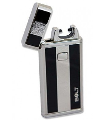 BOLT Lighter USB Rechargeable Windproof Electric Plasma Arc Cigarette Lighter with Charging Cable and Carrying Pouch