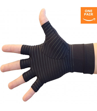 HealthMaxx Hand Pain Relief Gloves - Copper Compression Gives Relief Rheumatoid Arthritis & Carpal Tunnel Syndrome