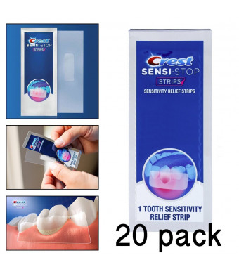 20 Crest Sensi-Stop Strips Tooth Sensitivity Instant Relief Oral Care Treatment