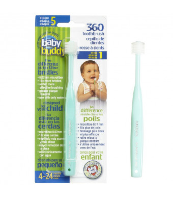 BaBuddy Baby Buddy 360 Toothbrush, Green (Pack of 3)