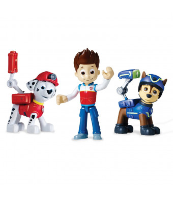 Paw Patrol Action Pack Pups 3pk Figure Set Marshall, Ryder, Chase