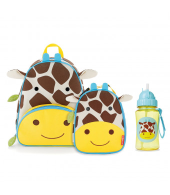 Skip Hop Zoo Backpack, Lunchie, and Bottle Set, Giraffe