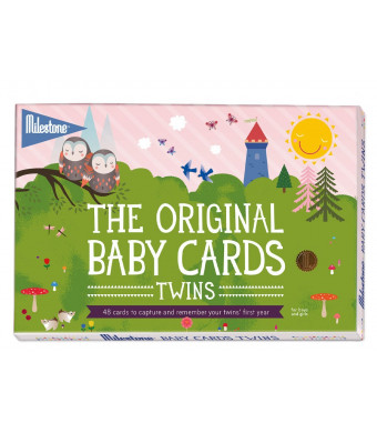 The Original Baby Cards - Twins by Milestone - 48 photo cards in a gift box, especially created for parents of twins, to capture special twin moments.