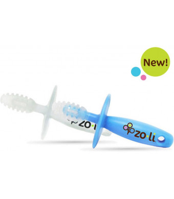 ZoLi CHUBBY GUMMY gum massaging teethers, Blue/White, Set of 2