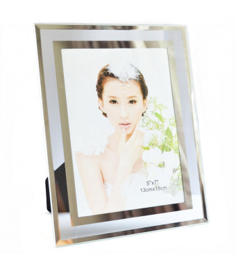 Gift garden 5 by 7 -Inch Picture Frame -Modern Glass Frames for Home