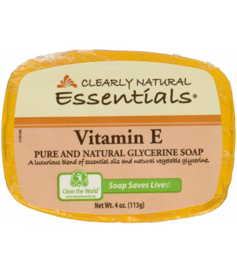 Clearly Natural Vitamin E Glycerine Bar Soap, 4 Ounce -- 6 per case.