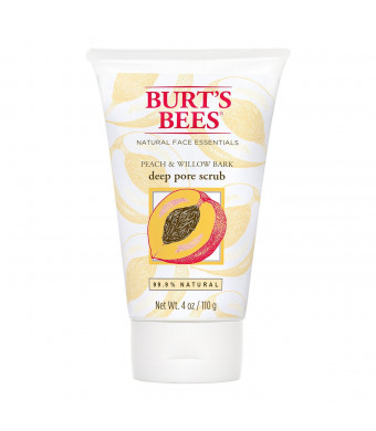 Burt's Bees Peach and Willowbark Deep Pore Scrub, 4 Ounce (Pack of 3)