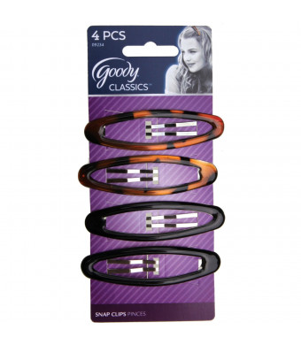Goody Classics Big Oval Epoxy Contour Clips, Assorted 4 Pieces