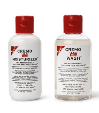 Cremo Cream Face Wash(6fl.oz.) + Cremo Cream Face Moisturizer(4.4fl.oz)(pack of 2)