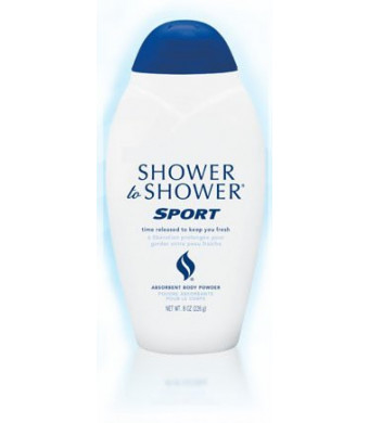 Shower to Shower Sport Body Powder 8 Oz (Pack of 3)