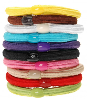 L. Erickson Solid Stretch Pony 10-Pack - Colorful