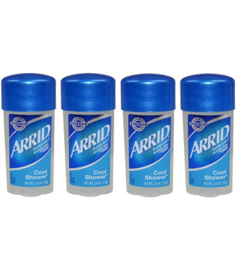 Arrid Extra Dry Antiperspirant Deodorant, Clear Gel, Cool Shower, 2.6 Oz (Pack of 4)