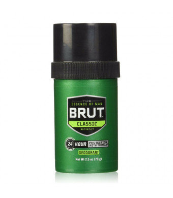 Brut Round Solid Deodorant For Men, 2.5 oz (Pack of 3)