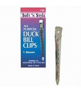 Soft 'N Style 12 All Purpose Duck Bill Hair Clips, (Pack of 2)