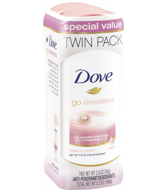 Dove Anti-perspirant Deodorant, Beauty Finish, Twin Pack, 2.6 Ounce