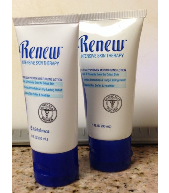Renew Intensive Skin Therapy Lotion by Melaleuca (2 Pack, 1 oz. each) - Great Sample / Travel Size for Purse, Gym Bag, Vehicle. Dry, Chapped Skin Relief.