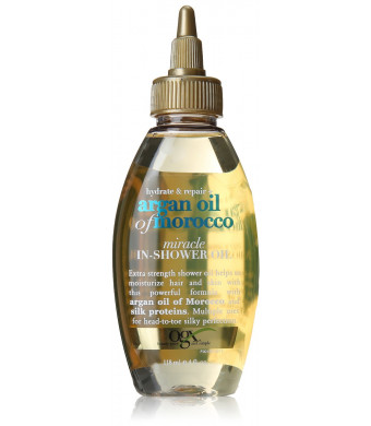 OGX Hydrate Plus Repair Argan Oil of Morocco Extra Strength Miracle in Shower Oil, 4 Ounce