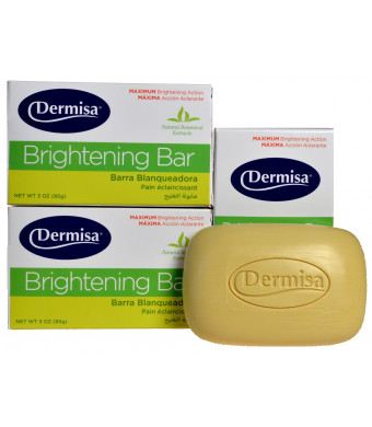 3 AMAZING BRIGHTENS CLEANS SOAP DERMISA GET RID IMPERFECTIONS NATURALLY