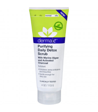 derma e Purifying Daily Detox Scrub With Activated Charcoal 4 oz
