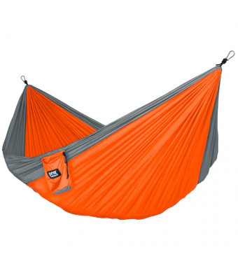 Fox Outfitters Neolite Double Camping Hammock - Lightweight Portable Nylon Parachute Hammock for Backpacking, Tra