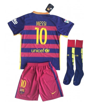 Malinkakova Barcelona Messi #10 Soccer Jersey Set (Shirt + Shorts + Socks) Kids/Youths 11-13 Years Old