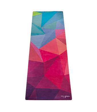 Yoga Design Lab The Combo Yoga Mat LITE. Luxurious, Non-slip, Combo Mat/Towel Designed to Grip Better! 1.5mm thick