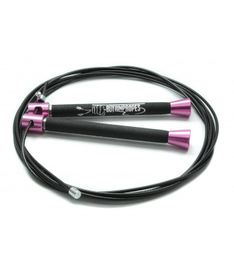 BuyJumpRopes ELITE SURGE Jump Rope For CrossFit Double Unders - Versatile Cable Speed W/EBook Fully Adjustable 
