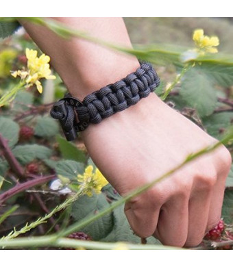 Bomber Men's Bracelet With Firestarter and Braided Paracord ? Survival Jewelry with Braided Firestarter B