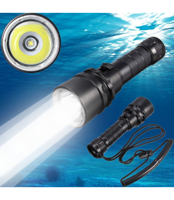 Goldengulf Cree XM-L2 Led Scuba Diving Flashlight Torch Underwater 100M Waterproof Submarine Light Rechargeable Battery and Charger Included