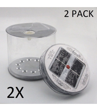 Aria 2 Pack LED Light Inflatable Solar-powered Lantern, 2pack DUAL-Outdoor Water Resistant Camping Hiki