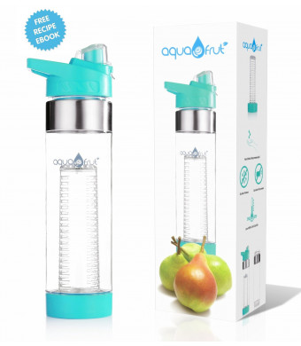 Aquafrut Bottle NEW COLORS! AquaFrut Best Bottom Loading Fruit Infuser Water Bottle - BPA Free Tritan Plastic- Lea