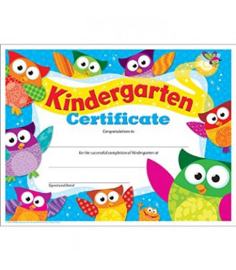 Trend Enterprises Kindergarten Certificate (Owl-Stars!) (T-17009)