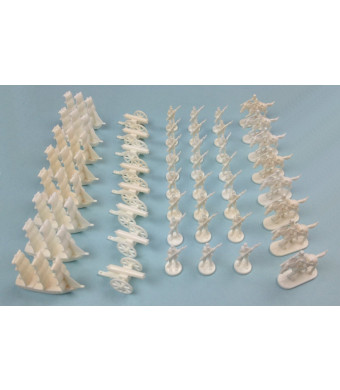 Morrison Games Napoleonic and Civil War Military Miniatures (White): Plastic Toy Soldiers Set: Infantry, Cavalry,
