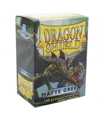 Dragon Shield Matte Green 100 Deck Protective Sleeves in Box, Standard Size for Magic he Gathering (66x91mm)