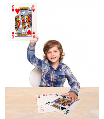 Express Novelties Online Mega Jumbo Face Extra Large Playing Cards- 11" X 8" Big Full Deck