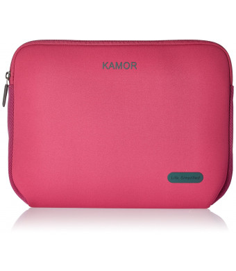 Kamor 13 13.3 14 inch Water-resistant Neoprene Laptop Sleeve Case Bag/Notebook Computer Case/Briefcase Carrying Bag/Skin Cover for Acer/Asus/Dell/Fujitsu/Lenovo/HP/Samsung/Sony/Toshiba(Rose)