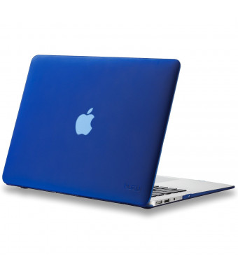 Kuzy - AIR 13-inch NAVY BLUE Rubberized Hard Case for MacBook Air 13.3" (A1466 and A1369) (NEWEST VERSION) Shell Cover - Navy Blue