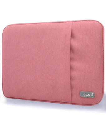 Lacdo 13-13.3 Inch Waterproof Fabric Laptop Sleeve Case Bag Notebook Bag Case for Apple MacBook Pro 13.3-inch Retina Display, Macbook Air 13", Pink