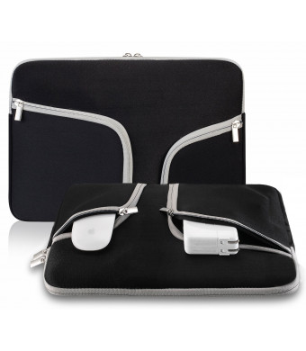 Evershop Zipper Neoprene Soft 13 inch Laptop Case Sleeve Bag for Apple Macbook Air 13,Macbook Pro 13.3 inch,Acer,ASUS Chromebook,HP,Dell(13 inch-Black)
