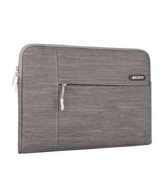 Mosiso Laptop Sleeve, Denim Fabric Case Bag Cover for 15-15.6 Inch MacBook Pro, Notebook Computer, Gray