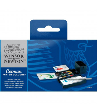 Winsor & Newton Winsor and Newton Cotman Water Color Field Box Set of 12 Half Pans