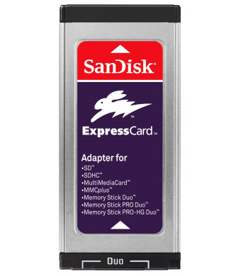 SanDisk ExpressCard - Express Card adapter (Support SDHC, MMC, SD, MS Duo, MS PRO Duo, MM Plus, Memory Stick PRO-HG DUO)