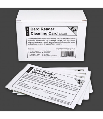 Waffletechnology EZ K2-H80B50 CR80 Card Reader Cleaning Card (Box of 50)