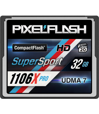 1106x SuperSport 32GB CF Memory Card PixelFlash 167mb/s Fast Transfer Rate DSLR Digital Camera Fil