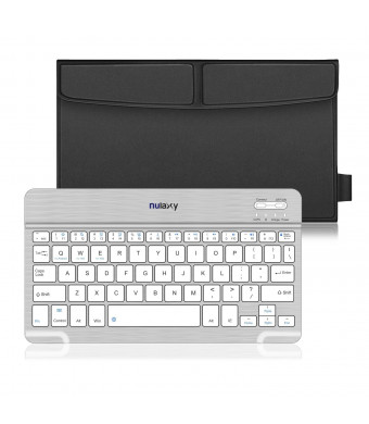 Aerb Bluetooth Keyboard W Magnetic Case, Nulaxy KM12 Business Pro Rechargeable Wireless Keyboard W Case